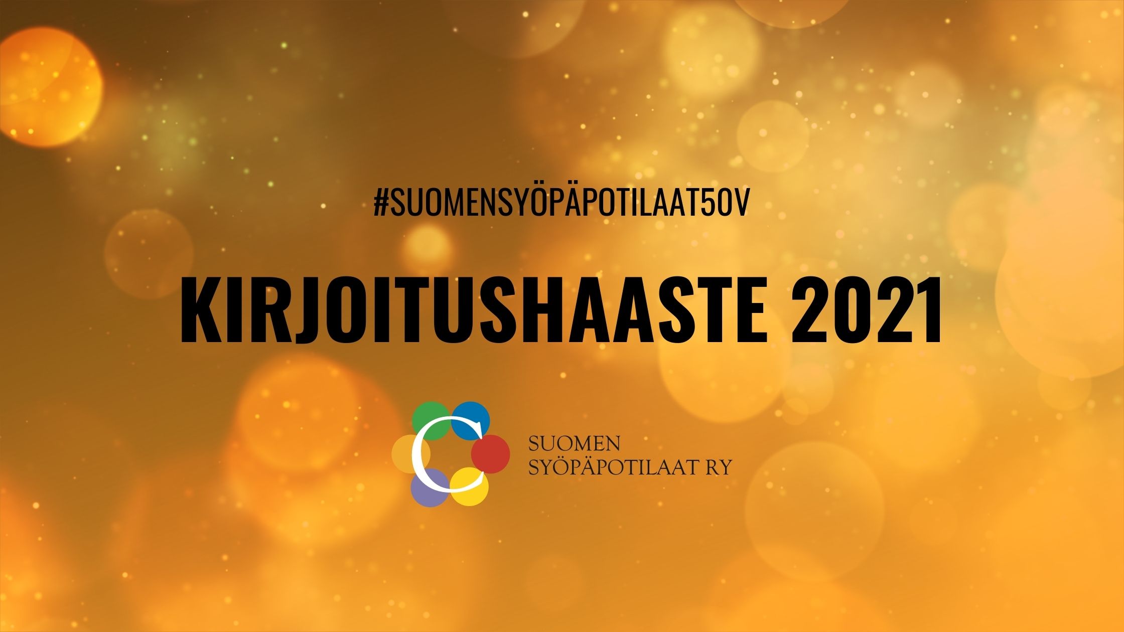 Tekstikuva, jossa lukee KIRJOITUSHAASTE 2021