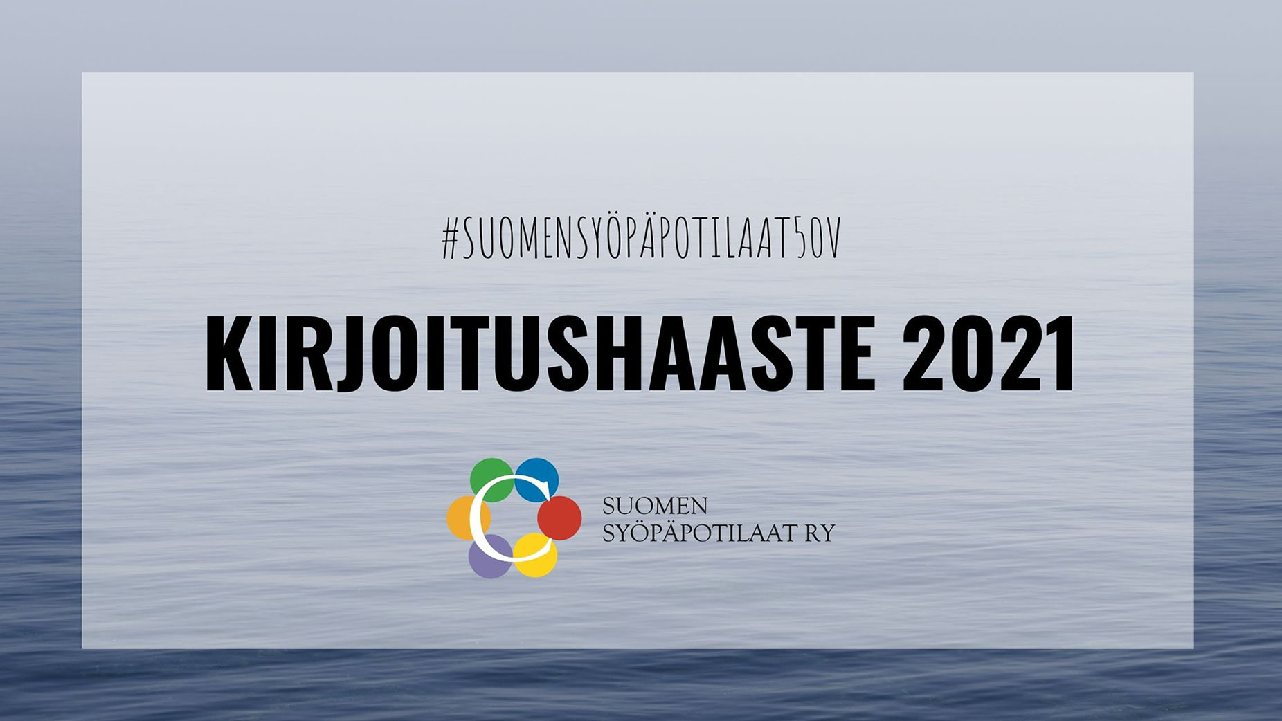 Tekstikuva, jossa lukee KIRJOITUSHAASTE 2021