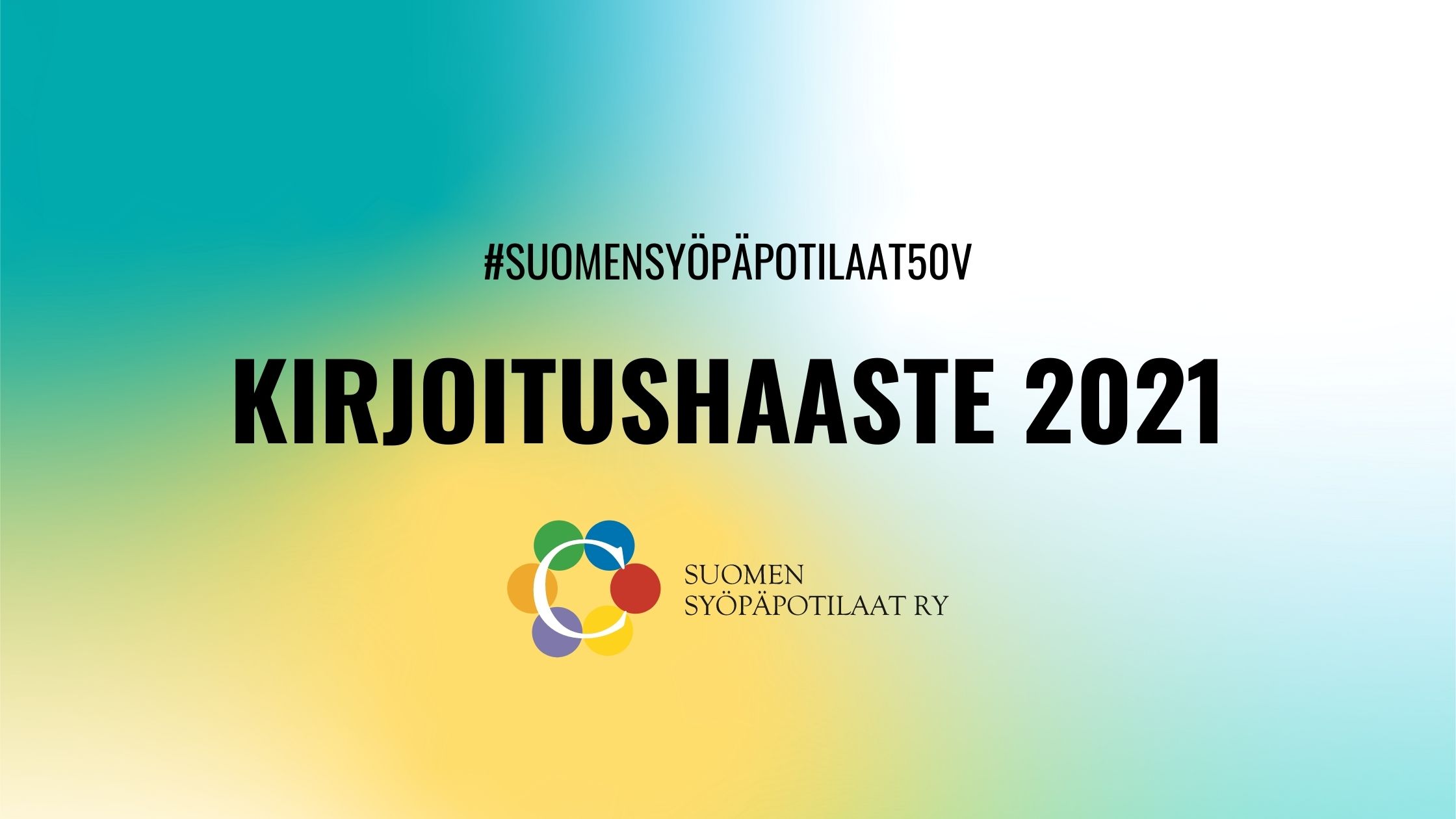 Tekstikuva, jossa lukee KIRJOITUSHAASTE 2021