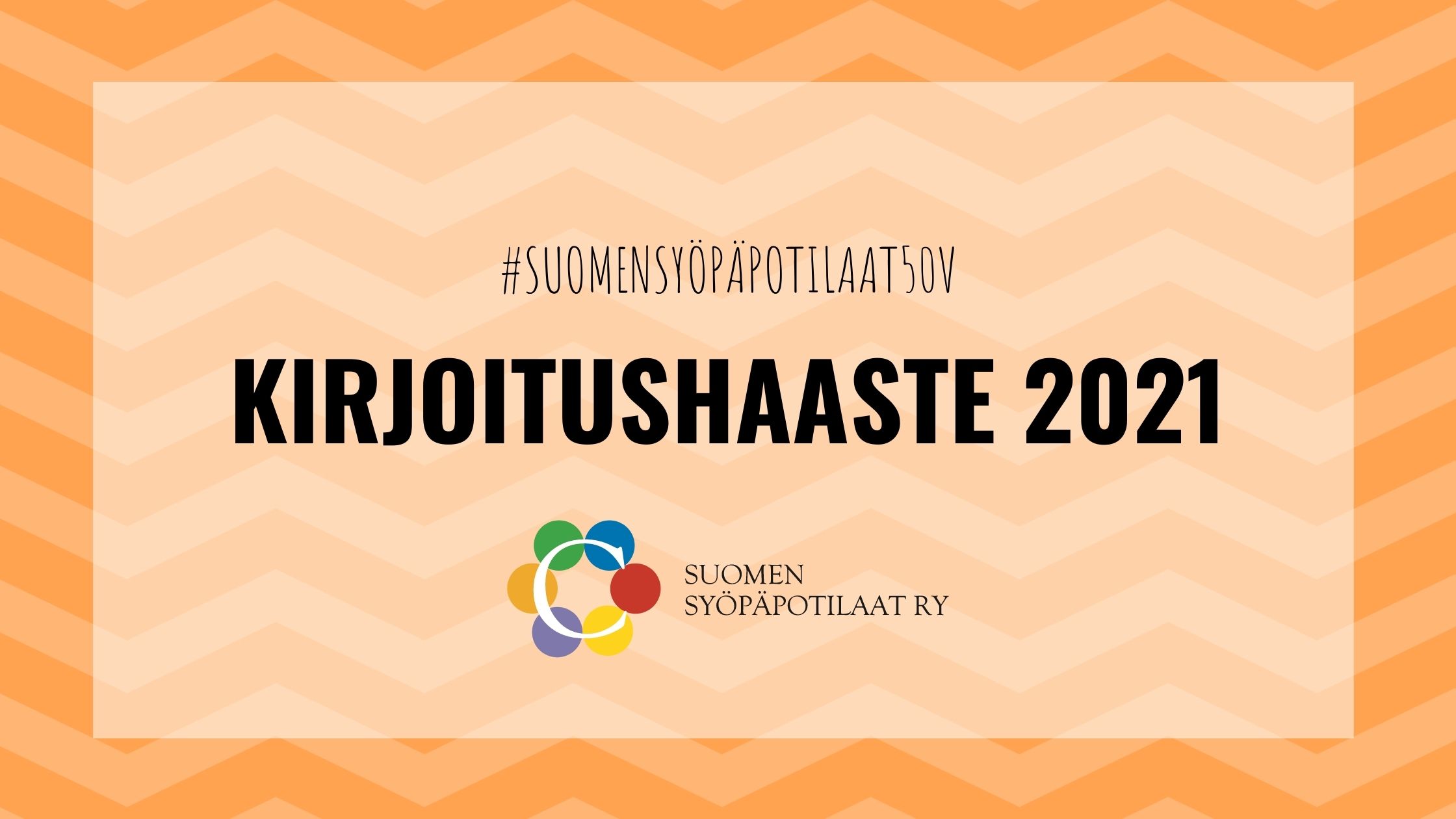 Tekstikuva, jossa lukee KIRJOITUSHAASTE 2021