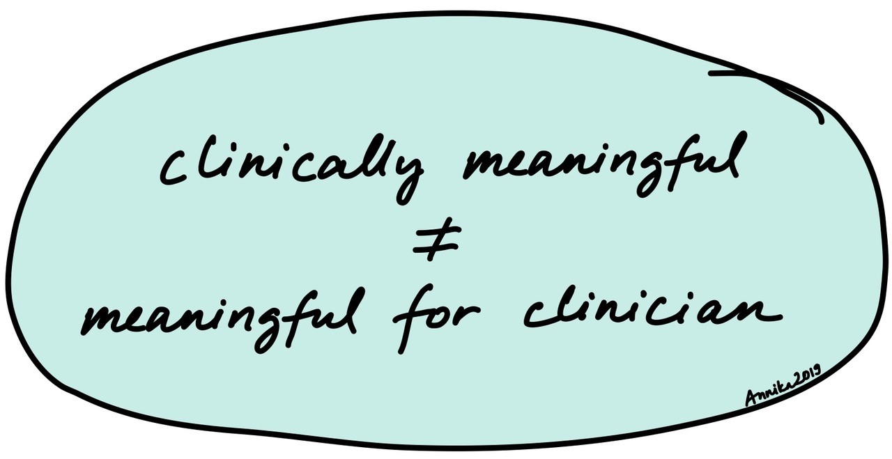 clinically meaningful ≠ meaningful for clinician