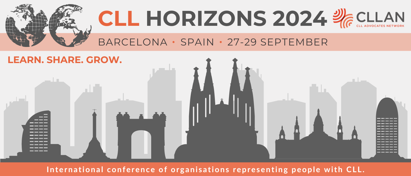 CLL Horizons 2024 -tapahtuman bannerikuva, jossa graafisina elementteinä Barcelonan kuuluisia nähtävyyksiä.