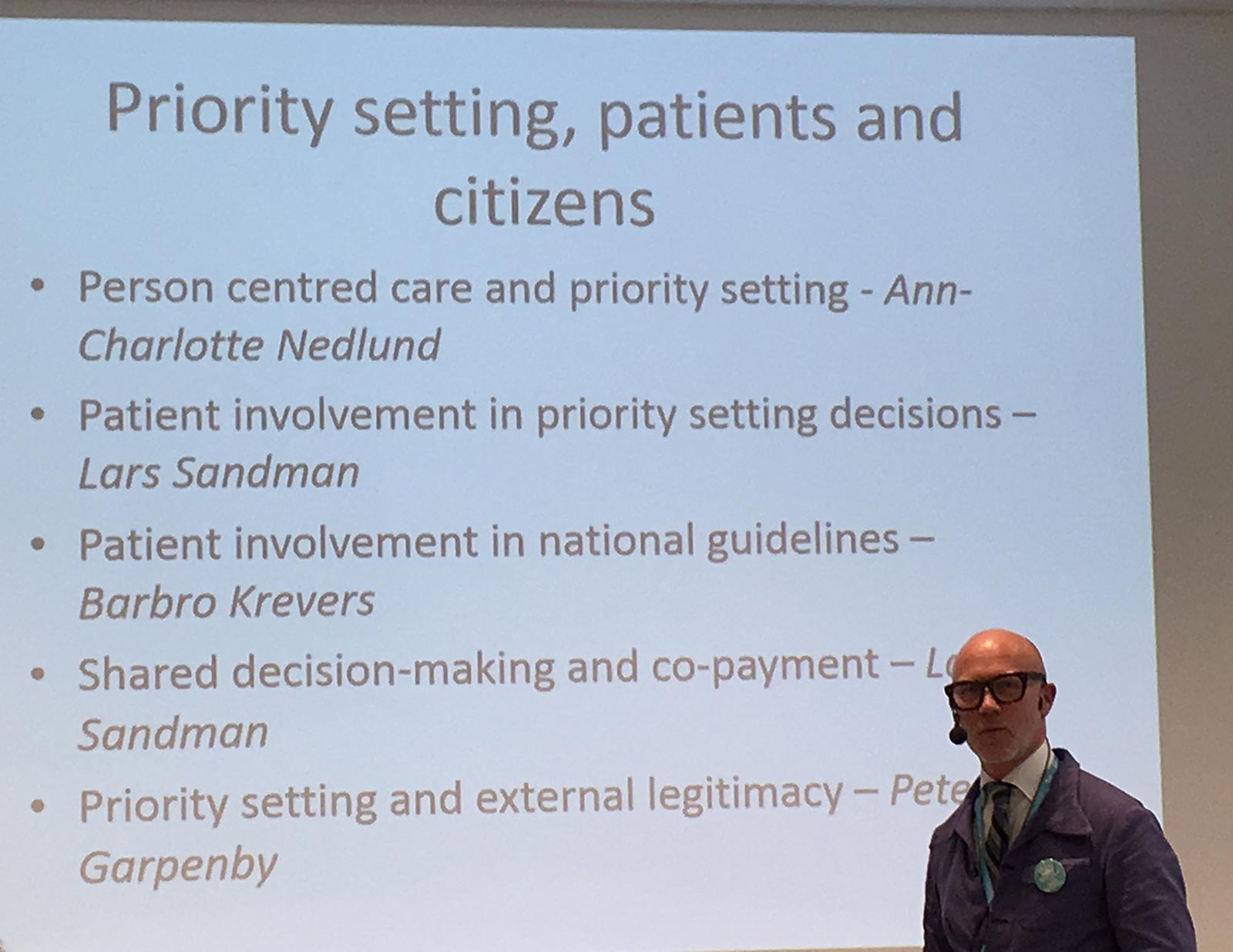 Priorisointiseminaari Linköping 12.9.2018