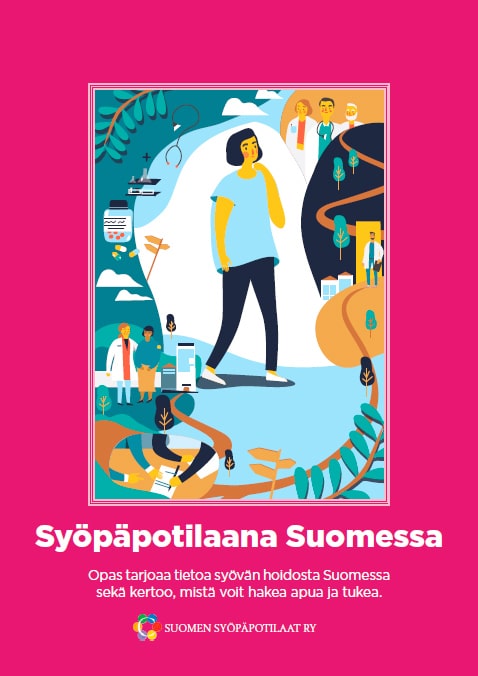 Syöpäpotilaana Suomessa -oppaan kansi